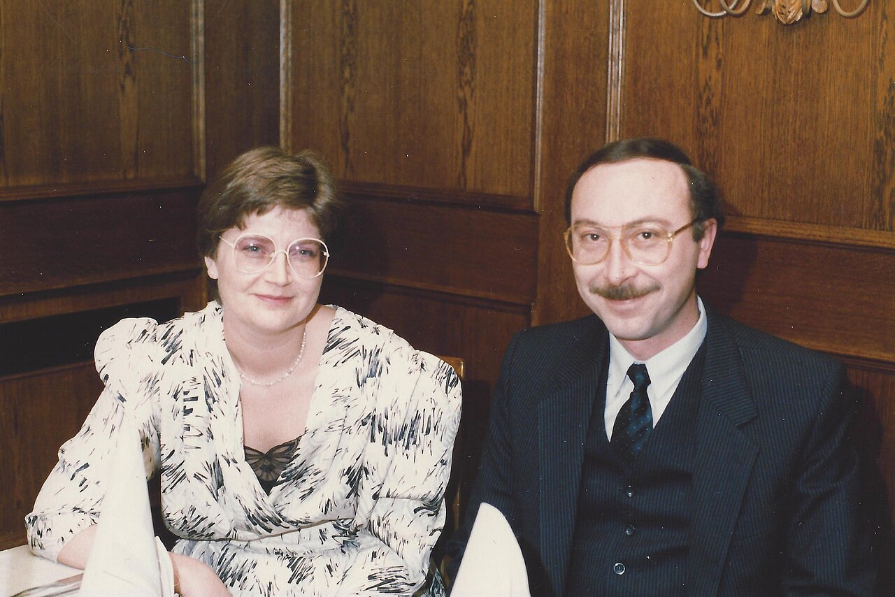 Prokurist Reinhard Günther mit Ehefrau im Jahr 1986. Zwei Jahre später wurde er Nachfolger von Geschäftsführer Hans Bentz.