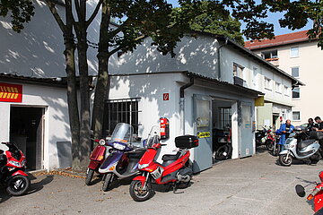 Die ehemalige Schlosserei der Firma Klein: In den Kleinschen Höfen wurde sie zur Motorradwerkstatt.