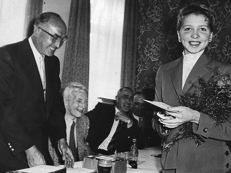 Luisa Haldy schloss 1957 ihre Stuckateur-Lehre als Innungsbeste ab.