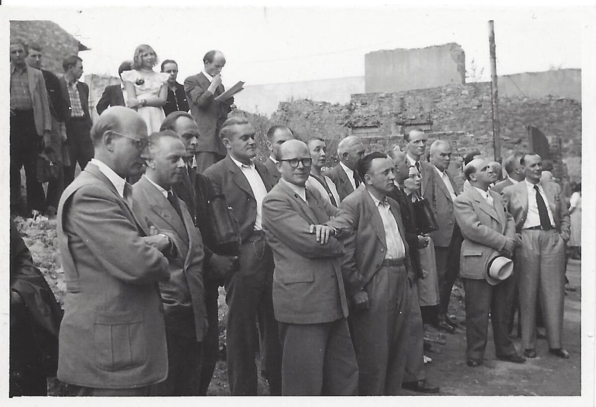 Richtfestfeier Elisabethenstraße 70 (1951)