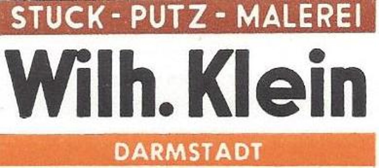 Das Logo, mit dem die Firma Klein in ganz Darmstadt bekannt wurde. Es wurde Anfang der 50er Jahre entworfen und 40 Jahre lang zum Firmensymbol.